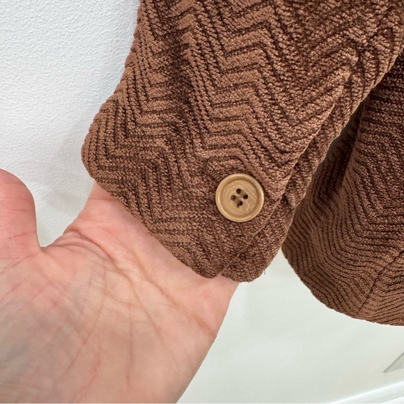 Vintage 90s Dei Tre made in Italy for Neiman Marcus Blazer Jacket Brown Sz 42 - Picture 3 of 5